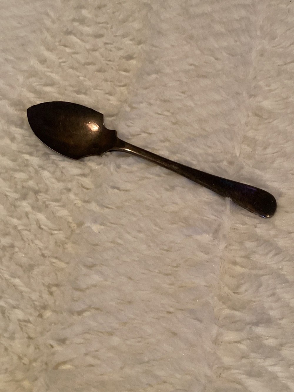 Silver Plated England Made Vintage Sugar Jam Spoon Shell Style Spoon